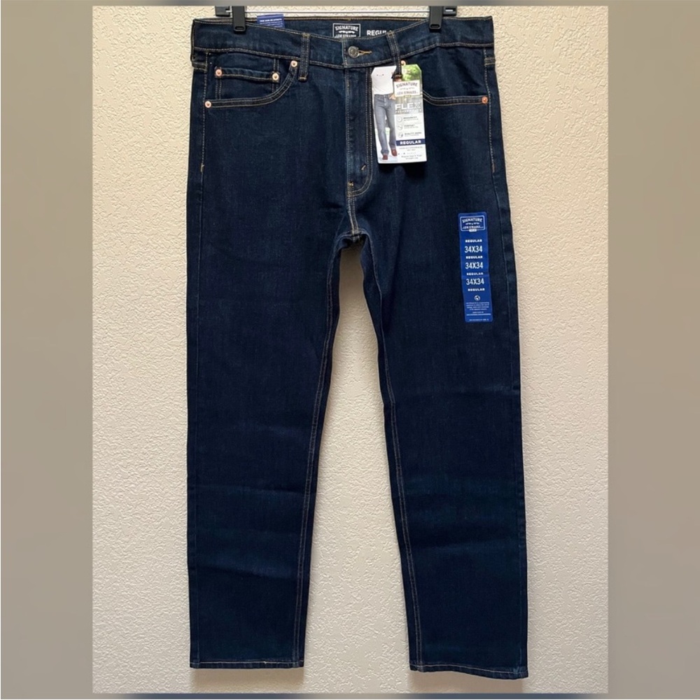 Levi's Signature Regular "Flex Performance" Men's Blue Relaxed Jeans Size 34x34